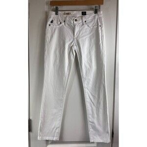 AG Adriano Goldschmied Women's The Stilt Cigarette Leg Jeans White Size 26 R